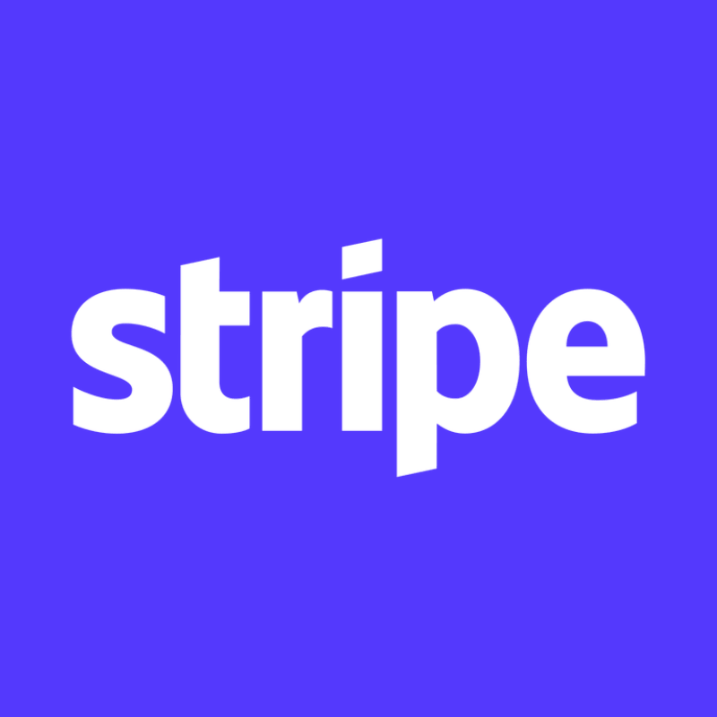 Logo de Stripe, plataforma de pagos y suscripciones en línea